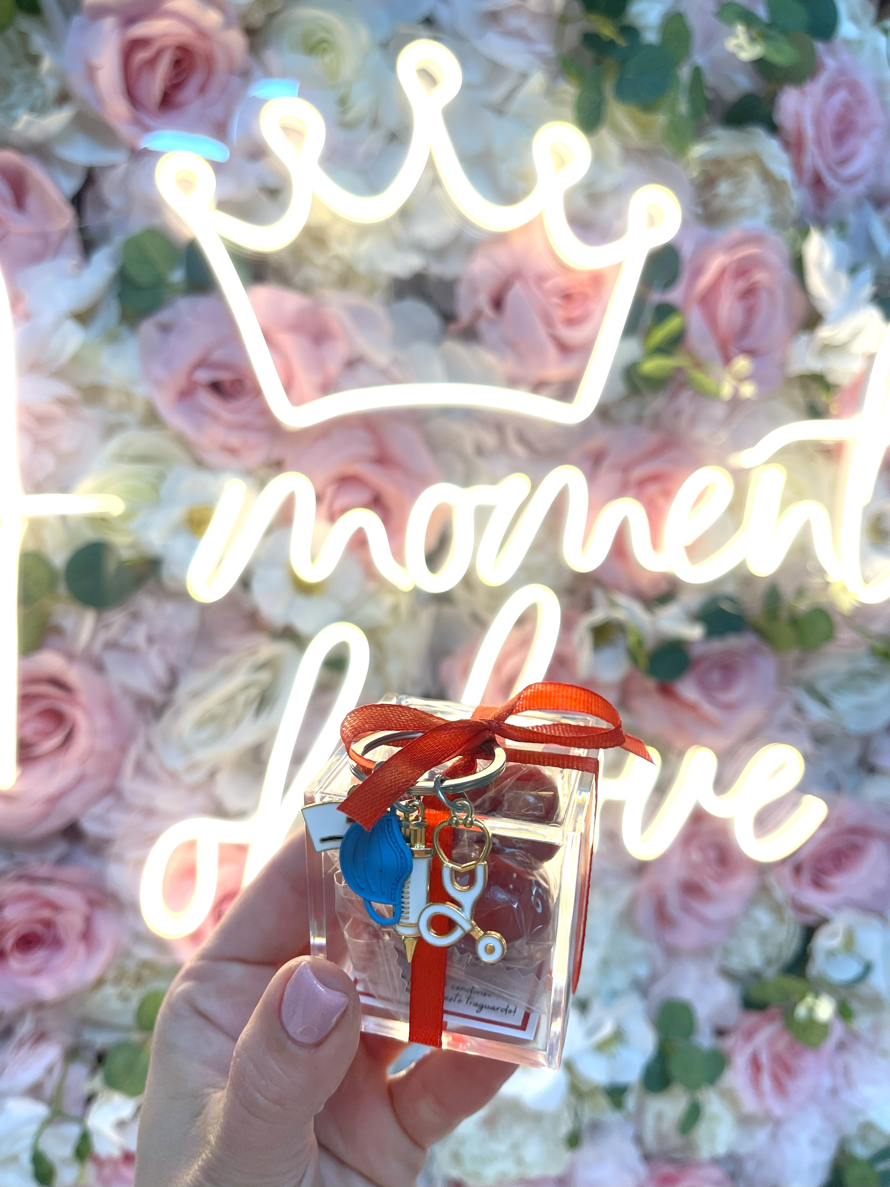 Scatolina in Plexiglas con Portachiavi Ambito Medico